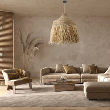 Load image into Gallery viewer, Boho raffia natural suspension light