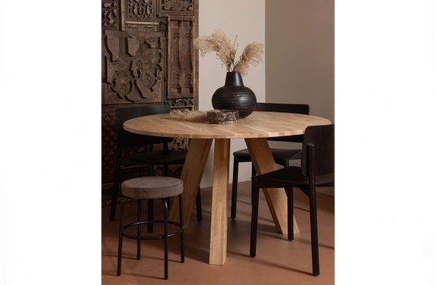 RHONDA DINING TABLE Ø129CM OAK NATURAL