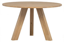Load image into Gallery viewer, RHONDA DINING TABLE Ø129CM OAK NATURAL