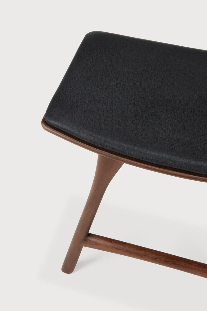 Osso dining stool in teak brown