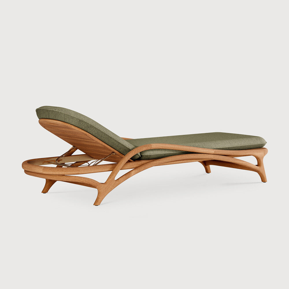 Zen outdoor adjustable lounger Green