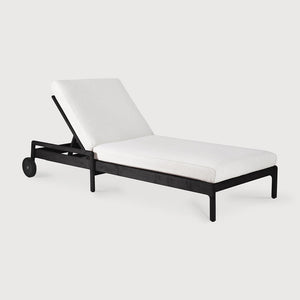 Jack outdoor adjustable lounger teak black/off white