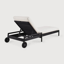 Load image into Gallery viewer, Jack outdoor adjustable lounger teak black/off white