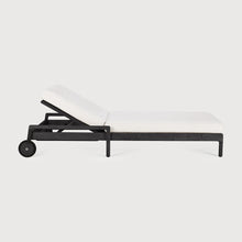 Charger l&#39;image dans la galerie, Jack outdoor adjustable lounger teak black/off white