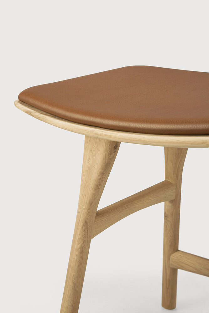 Osso dining stool | Cognac Leather
