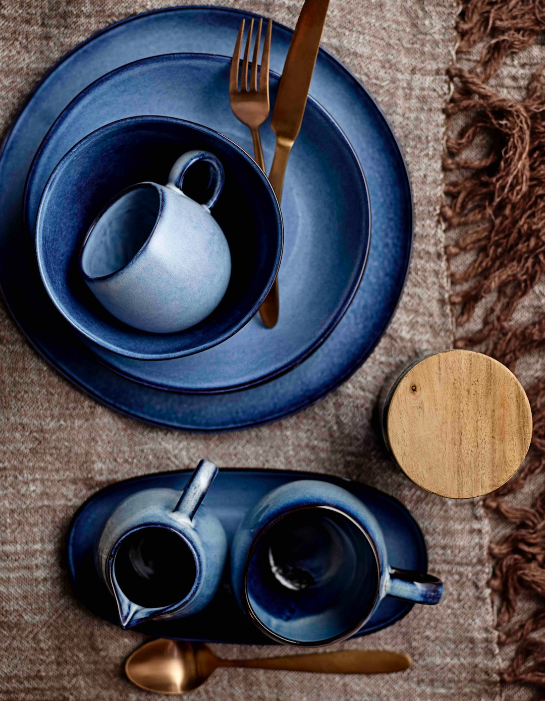 Sandrine Mug, Blue, Stoneware