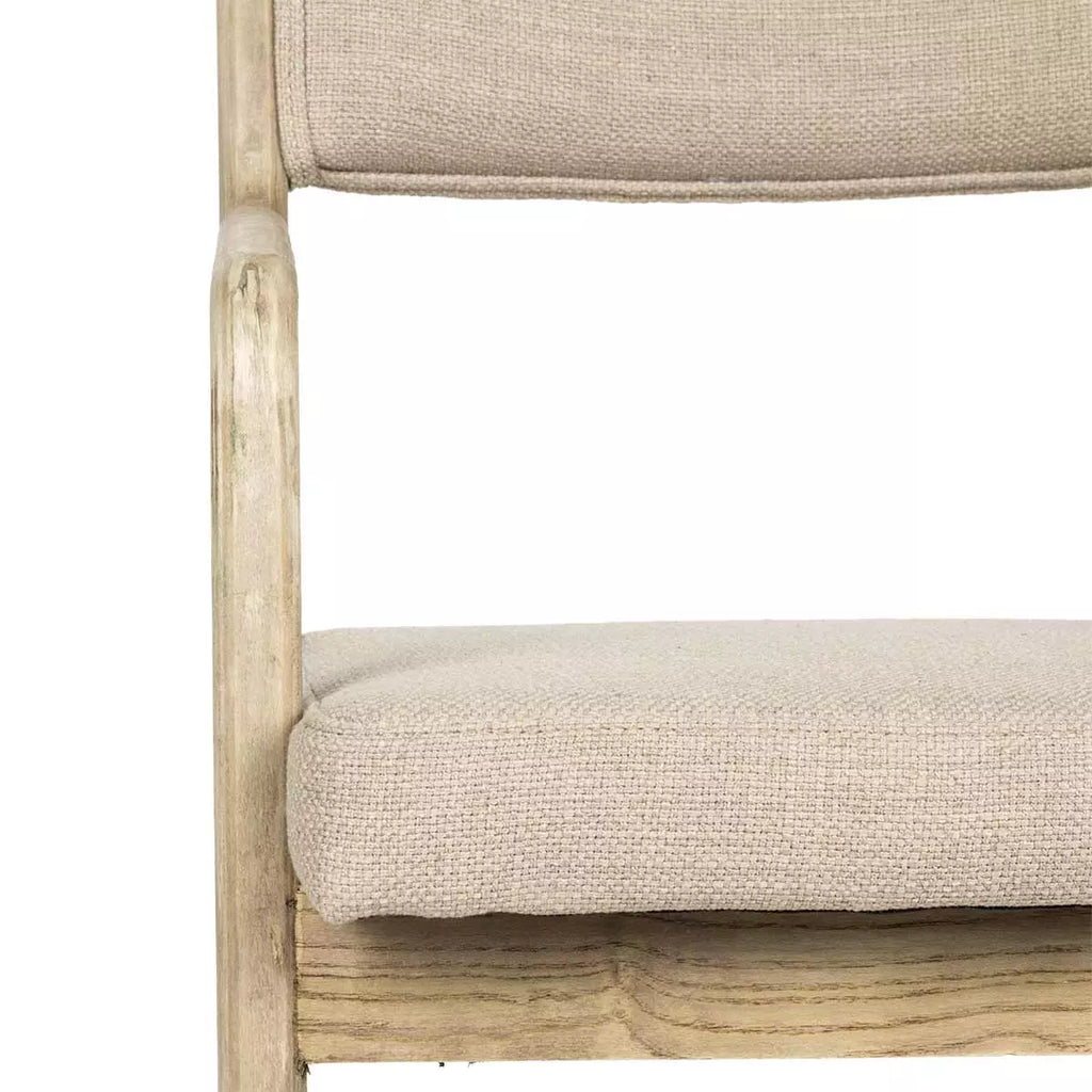 Elm wood linen chair