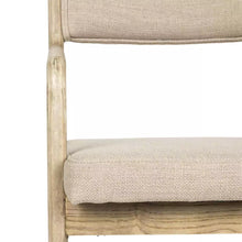 Load image into Gallery viewer, Elm wood linen chair