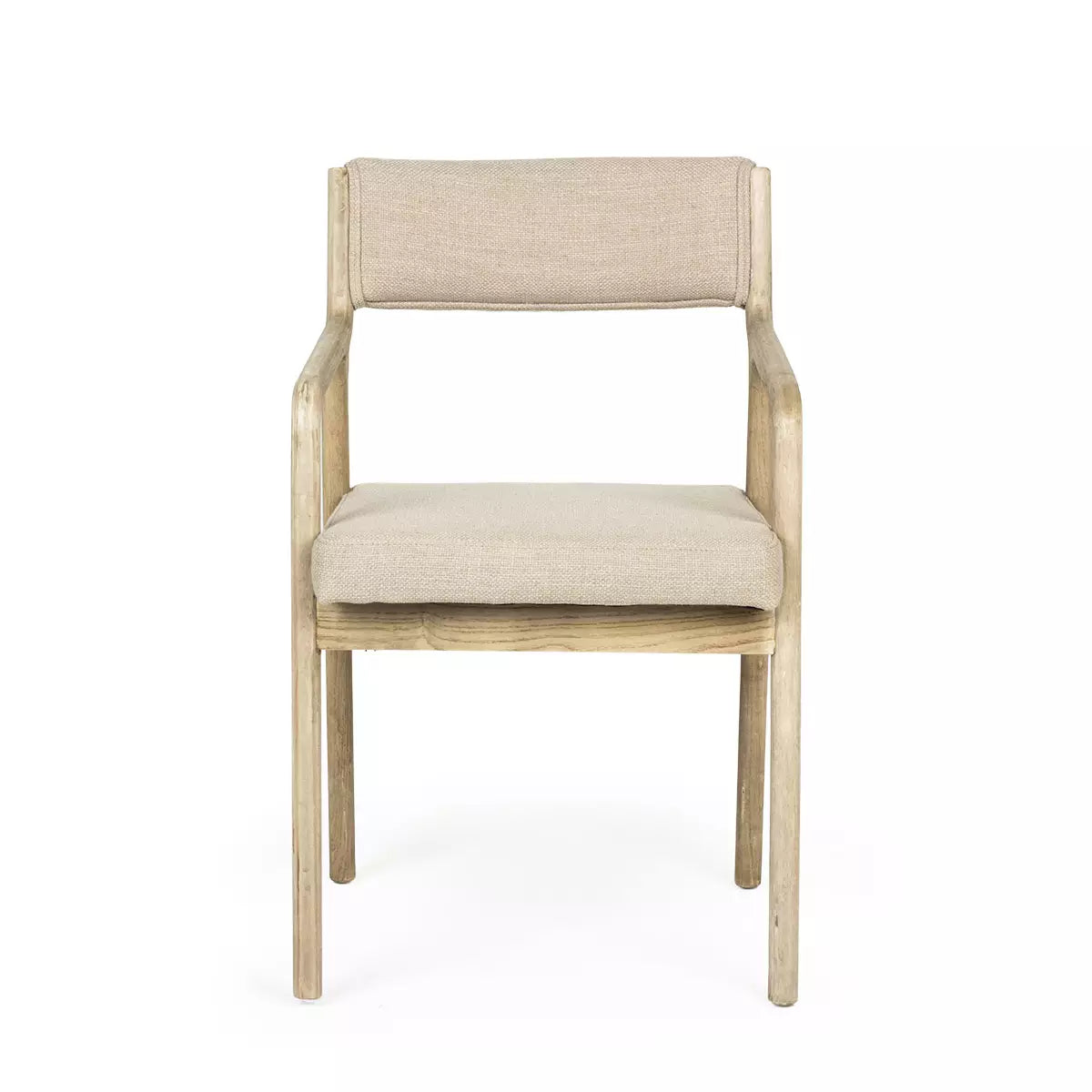 Elm wood linen chair