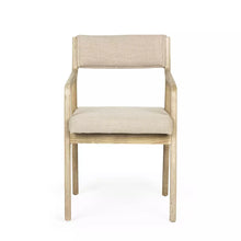 Load image into Gallery viewer, Elm wood linen chair