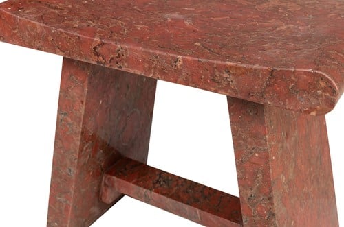 Java Rosso Marble side table