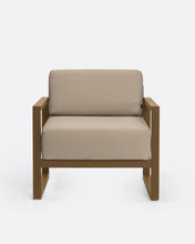 Load image into Gallery viewer, Outdoor teak 1-seater sofa natural