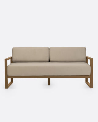 Outdoor teak 2/3-seater sofa natural