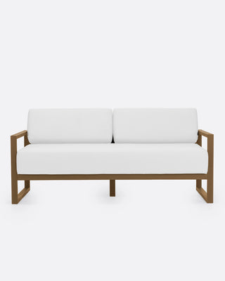 Outdoor teak 2/3-seater sofa white