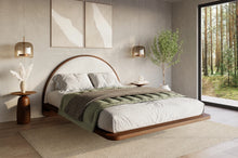 Load image into Gallery viewer, Beech wooden levitating bed in Japandi style