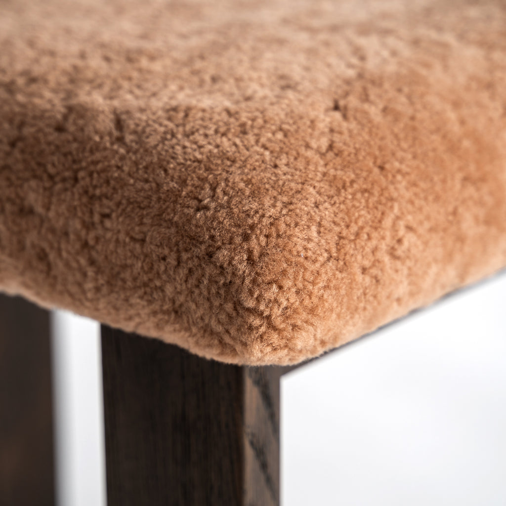 Dark ash wood chair/terracotta