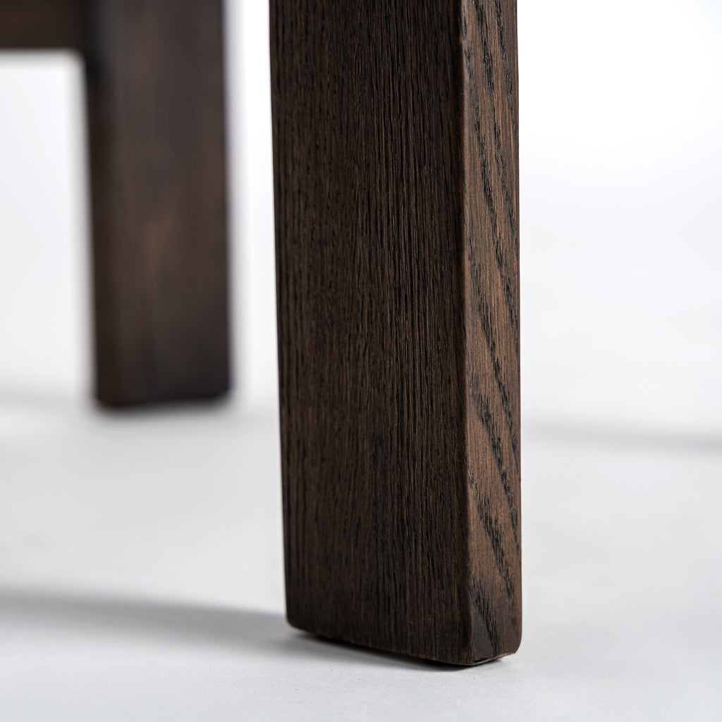 Dark ash wood chair/terracotta