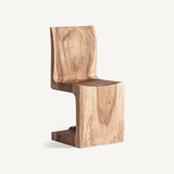 Sculptural Suar Wood Chair