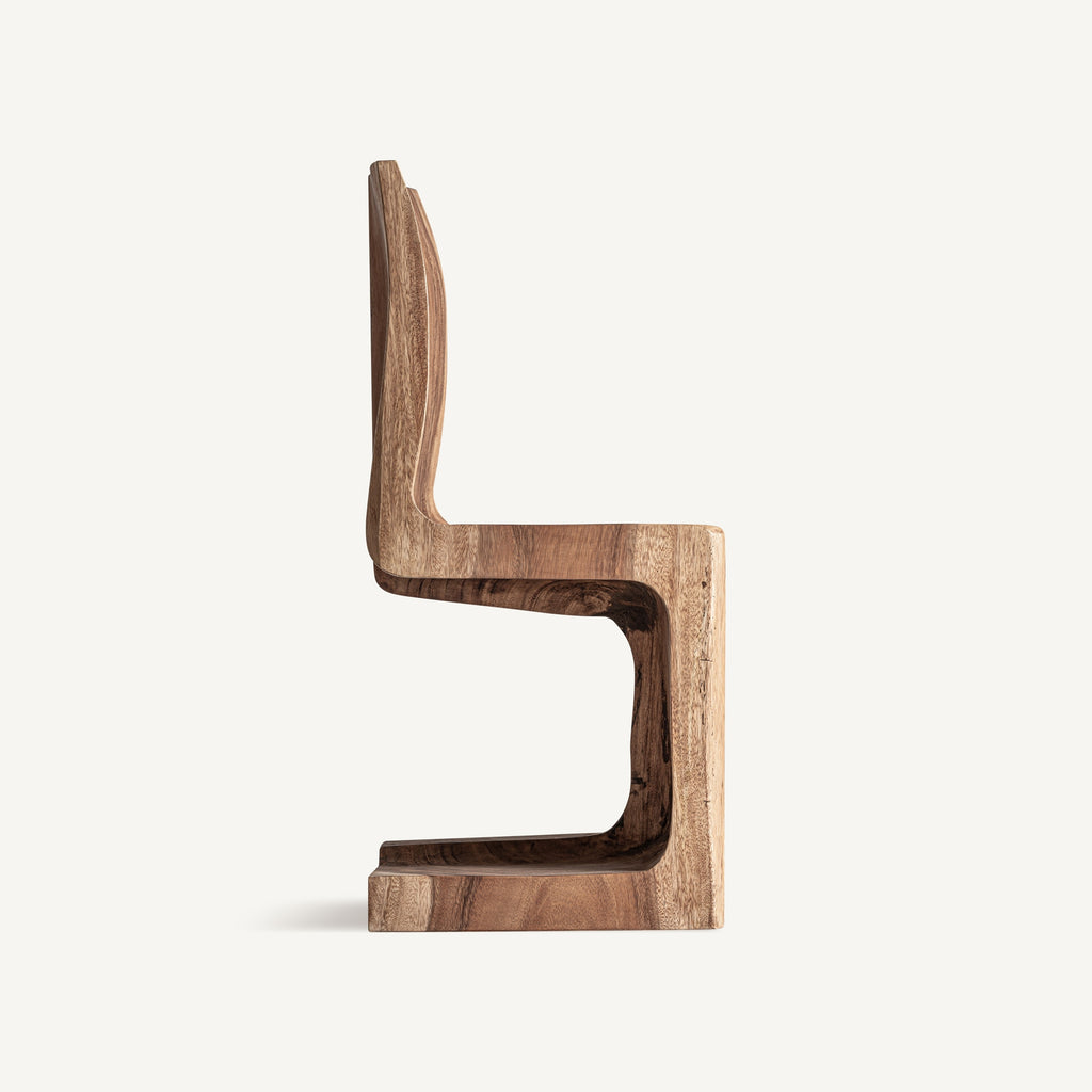 Sculptural Suar Wood Chair