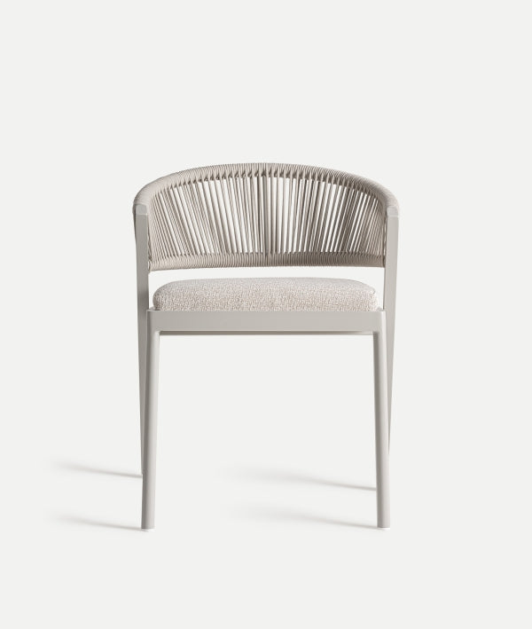 Aluminum grey dining chair