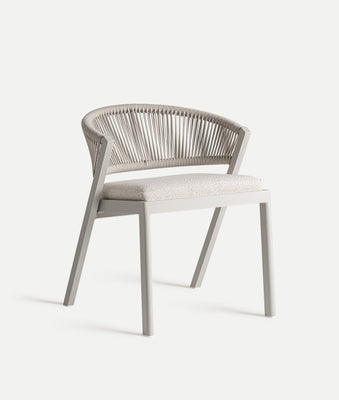 Aluminum grey dining chair