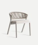 Aluminum grey dining chair