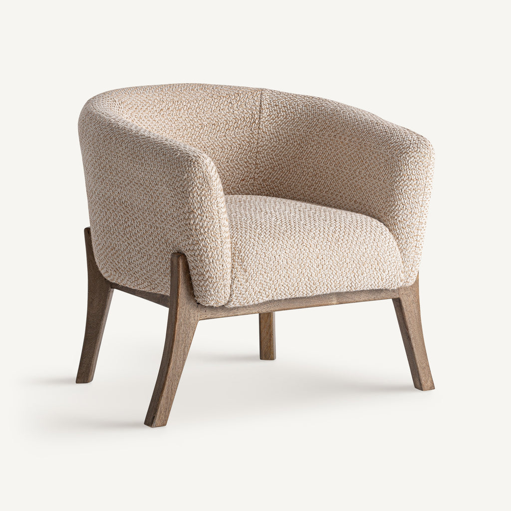 Mango Wood and Jute Armchair