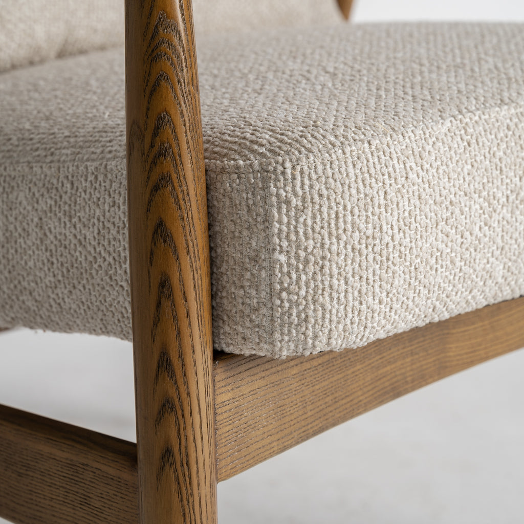 Ash wood lounge chair