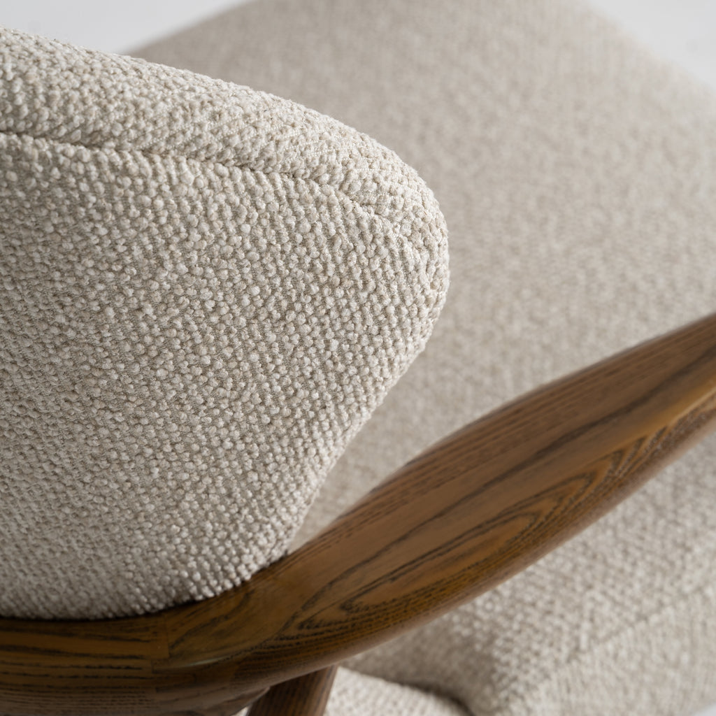 Ash wood lounge chair