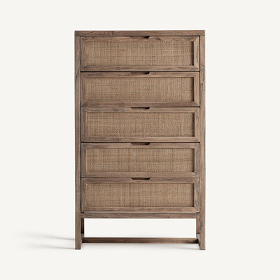 Elm wood chest of drawers Tall