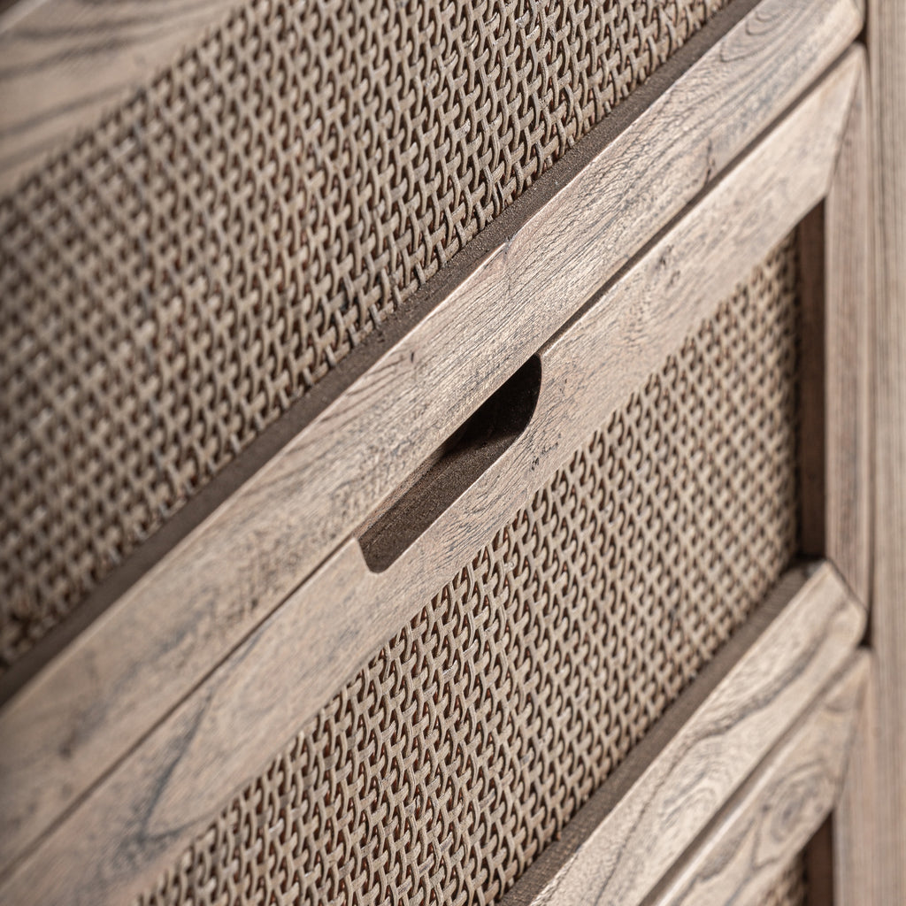 Elm wood chest of drawers Tall