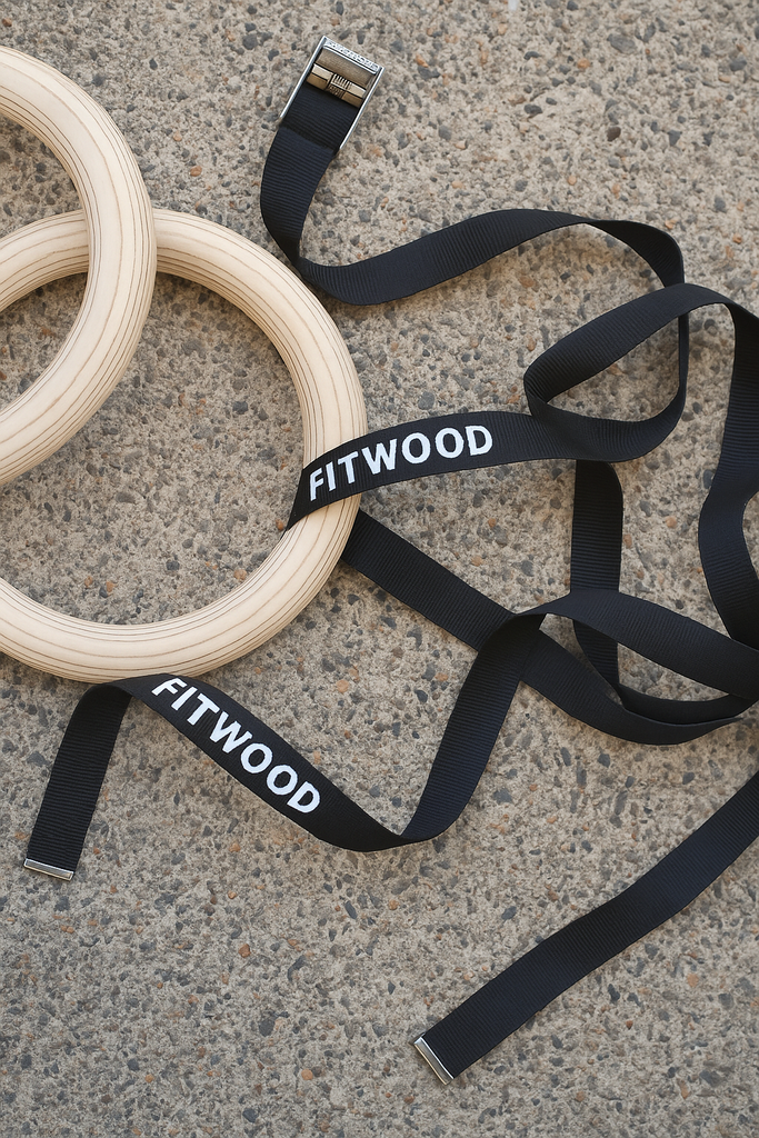 Straps for gym rings | black