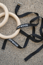 Cargar imagen en el visor de la galería, Straps for gym rings | black