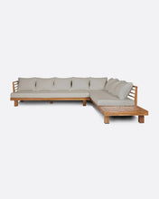 Laden Sie das Bild in den Galerie-Viewer, Outdoor teak 4-seater sofa right natural