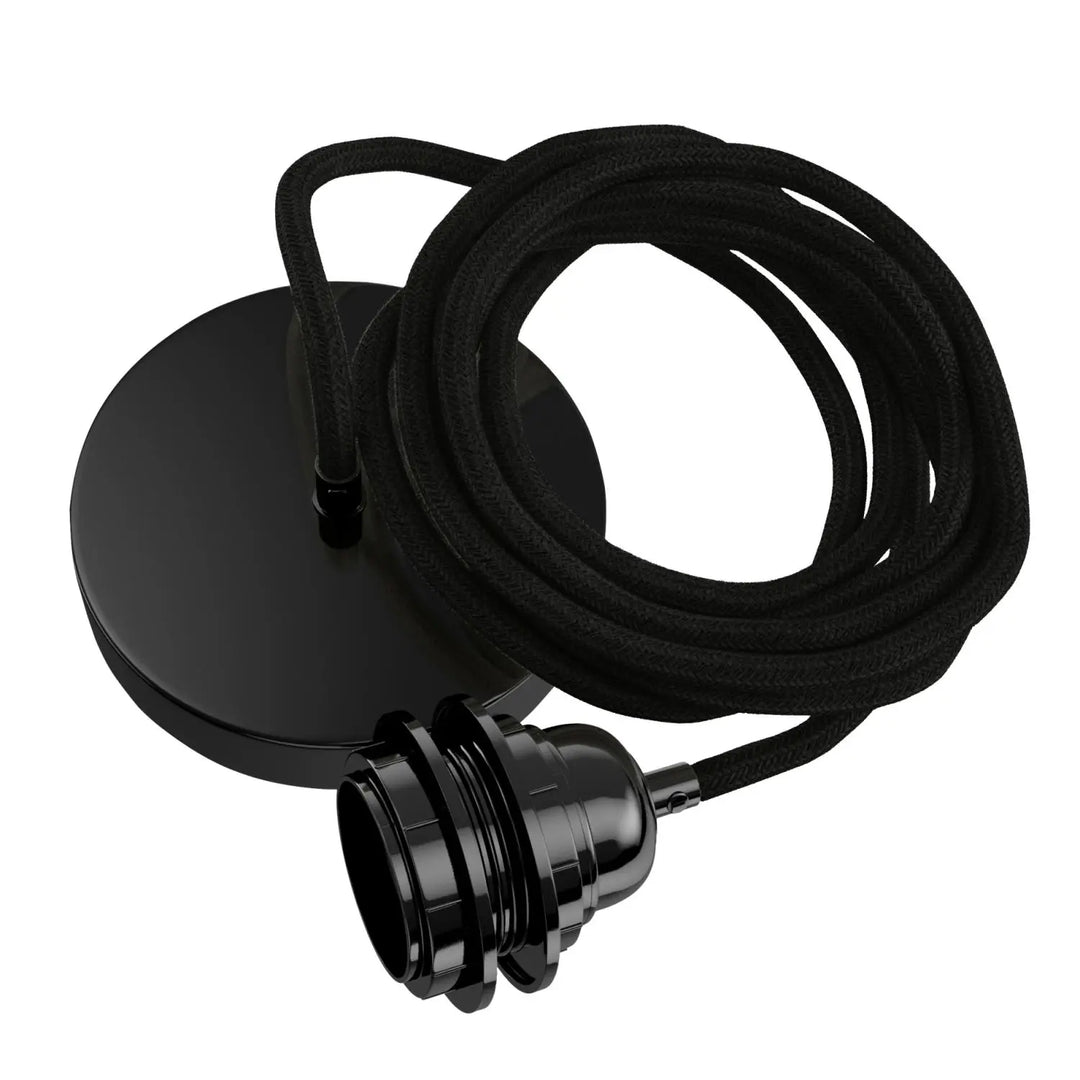 HANG 1 black linen pendant
