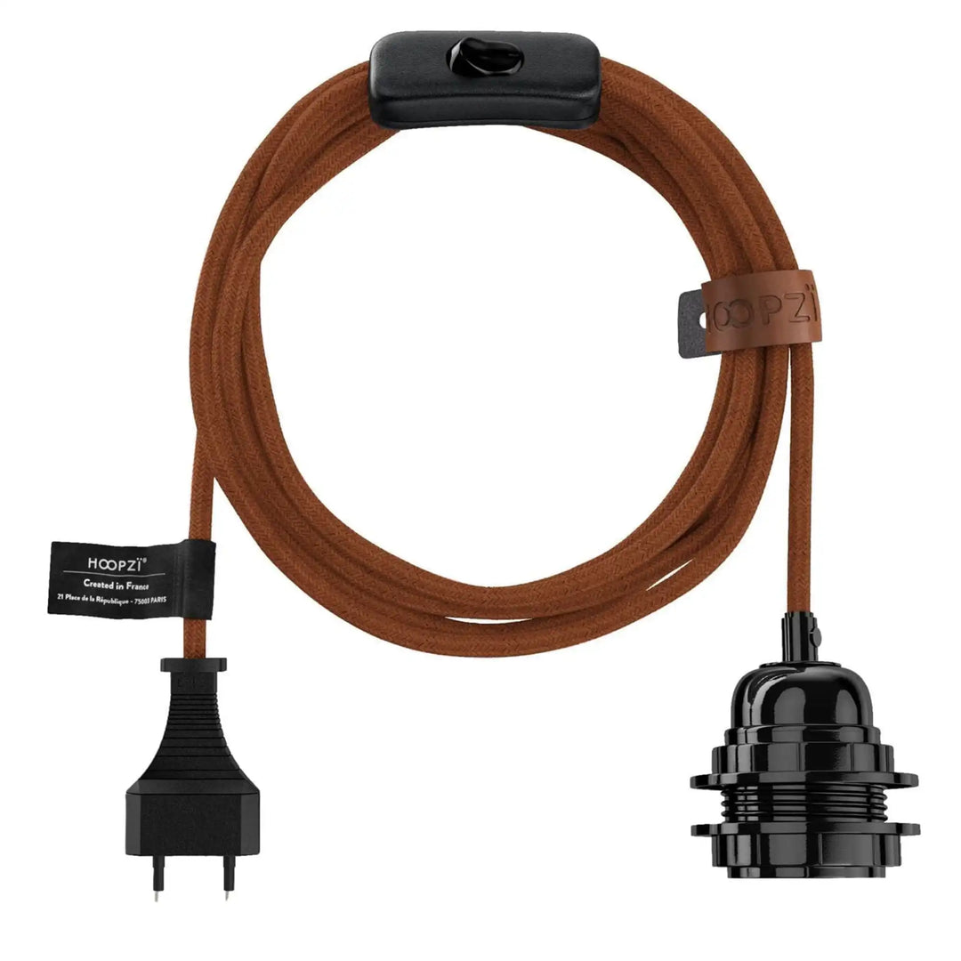 BALA brick red linen cable light