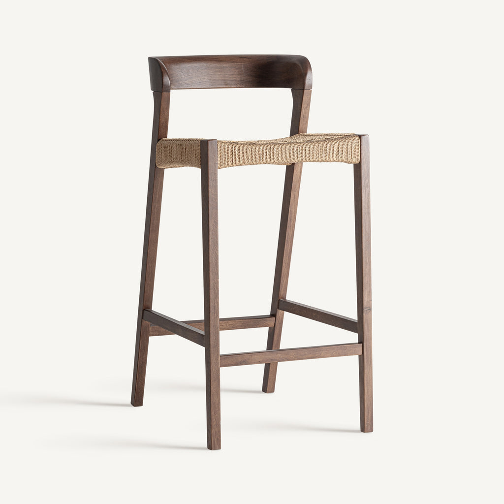 Brown Oak Bar Stool