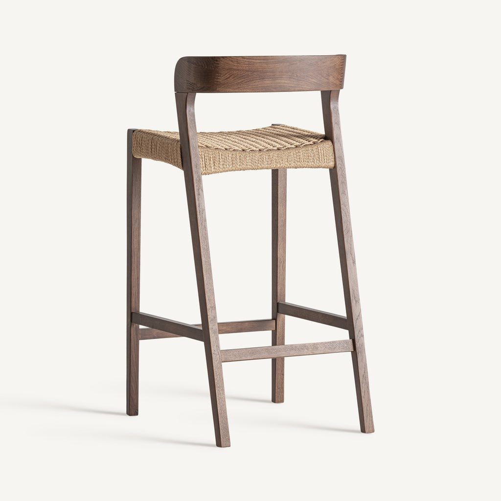 Brown Oak Bar Stool