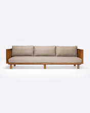 Carica l&#39;immagine nel visualizzatore di Gallery, Outdoor teak 3-seater sofa natural