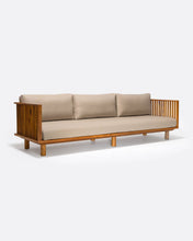 Carica l&#39;immagine nel visualizzatore di Gallery, Outdoor teak 3-seater sofa natural