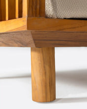 Carica l&#39;immagine nel visualizzatore di Gallery, Outdoor teak 3-seater sofa natural