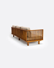 Carica l&#39;immagine nel visualizzatore di Gallery, Outdoor teak 3-seater sofa natural