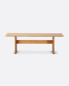 Teak wood and paper cord 140 x 46 x 45 cm