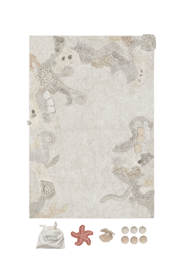 WASHABLE PLAY RUG SEABED 140 x 200 cm