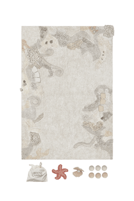 WASHABLE PLAY RUG SEABED 140 x 200 cm