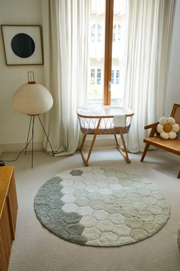 WASHABLE RUG ROUND HONEYCOMB Ø 140 cm