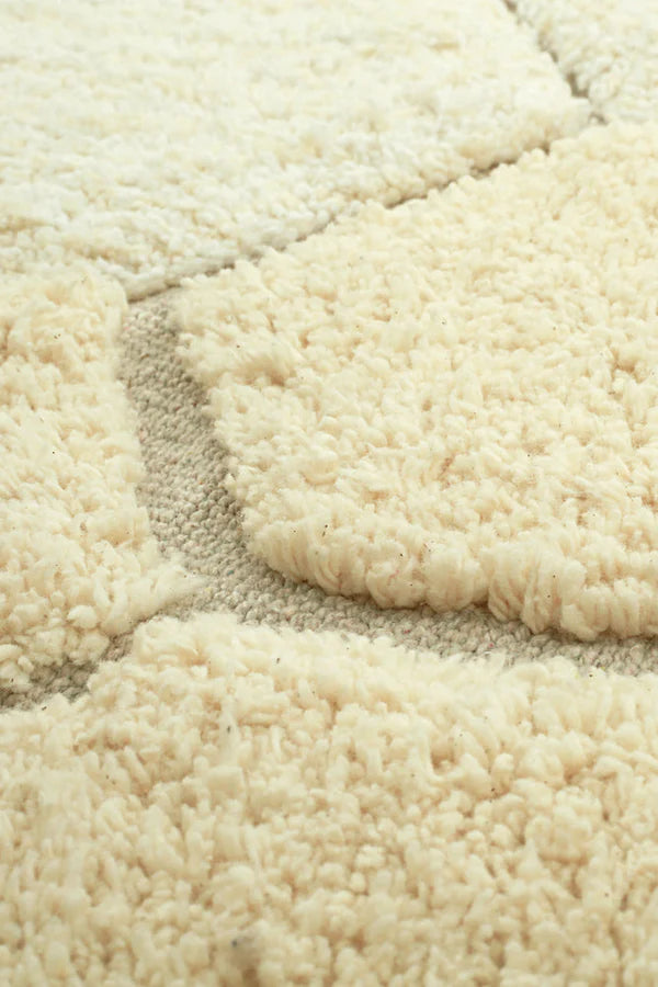 WASHABLE RUG ROUND HONEYCOMB Ø 140 cm