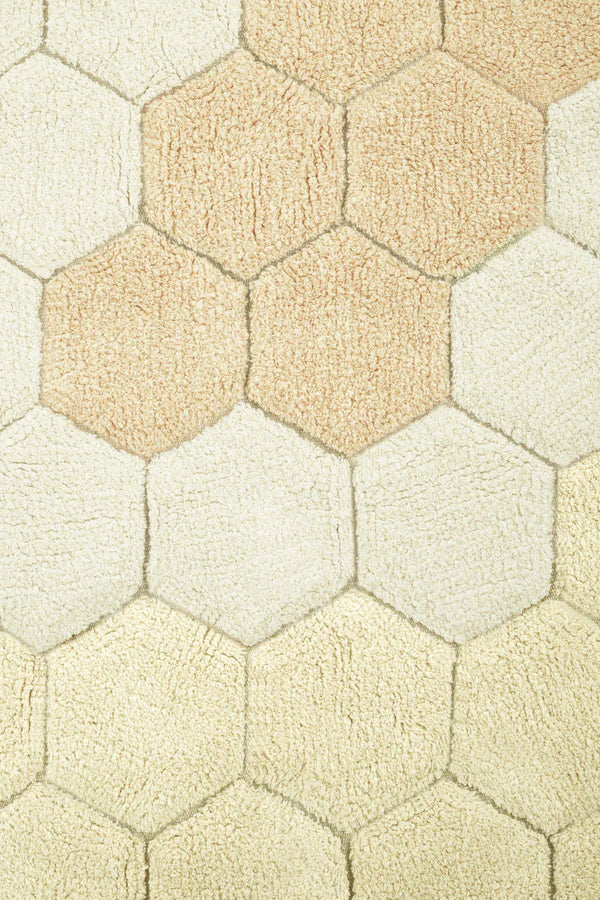 WASHABLE RUG ROUND HONEYCOMB Ø 140 cm