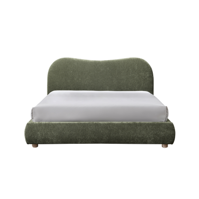 Wave Bed in Olive Soft Weave