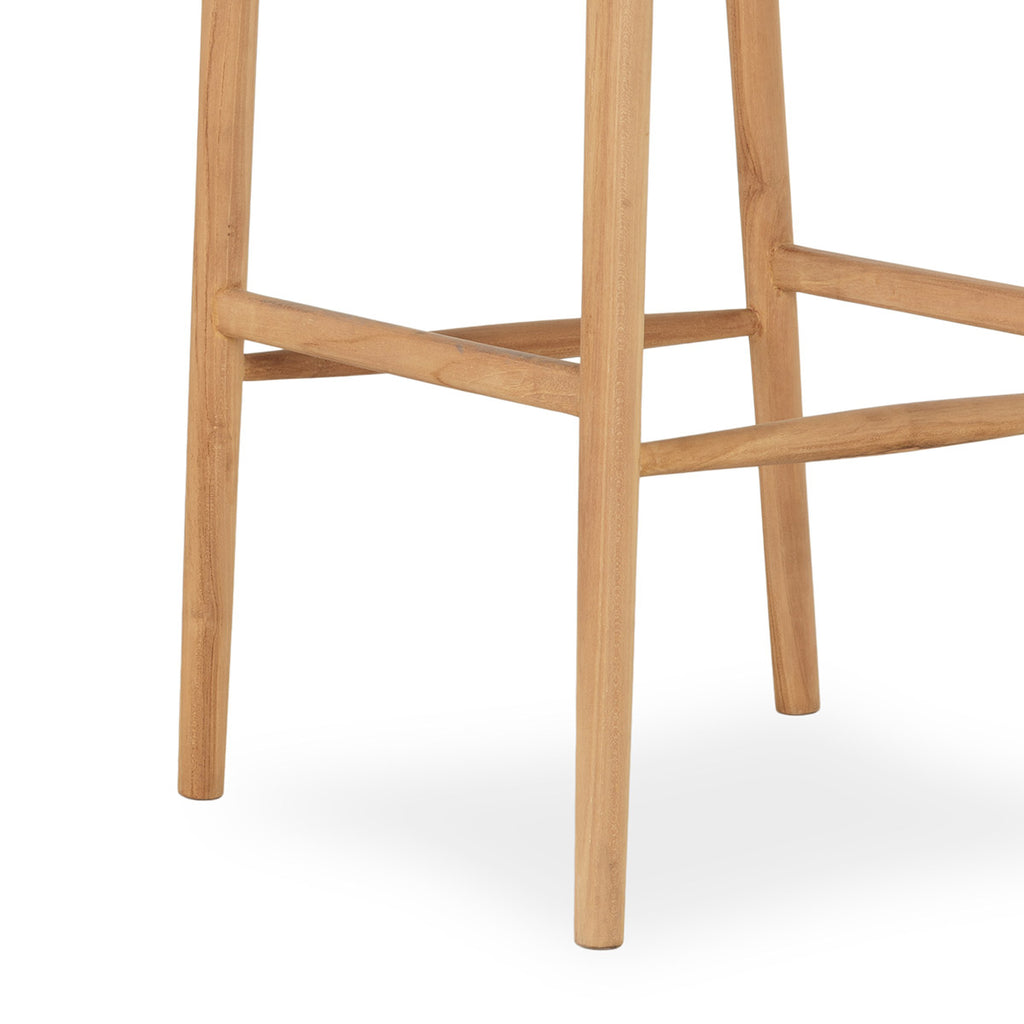 Teak and hyacinth bar stool